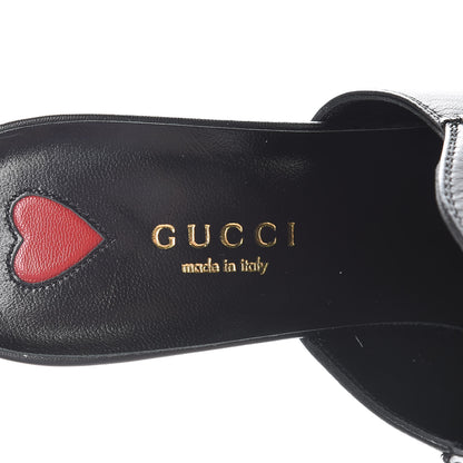 Gucci Malaga Kid Horsebit Princetown High Heel Mules 38.5 Black 6 of 8