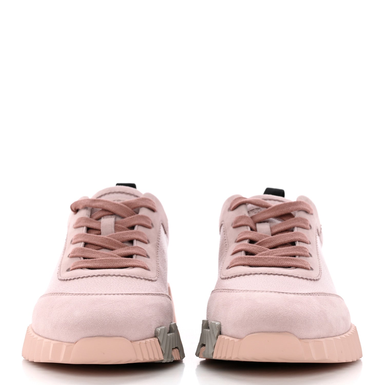 Hermes Suede Goatskin Bouncing Sneakers 36 Rose Porcelaine 2 of 11