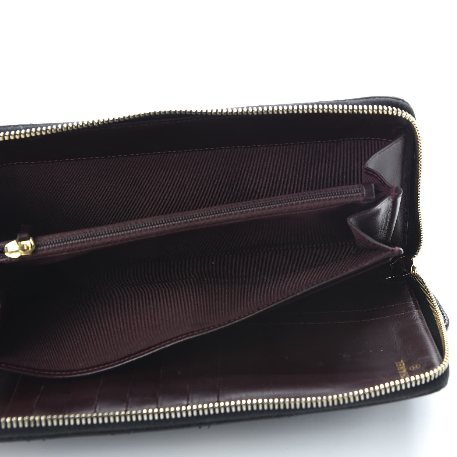 Chanel Caviar Quilted Large Zip Around Organizer Wallet Black 7 of 12