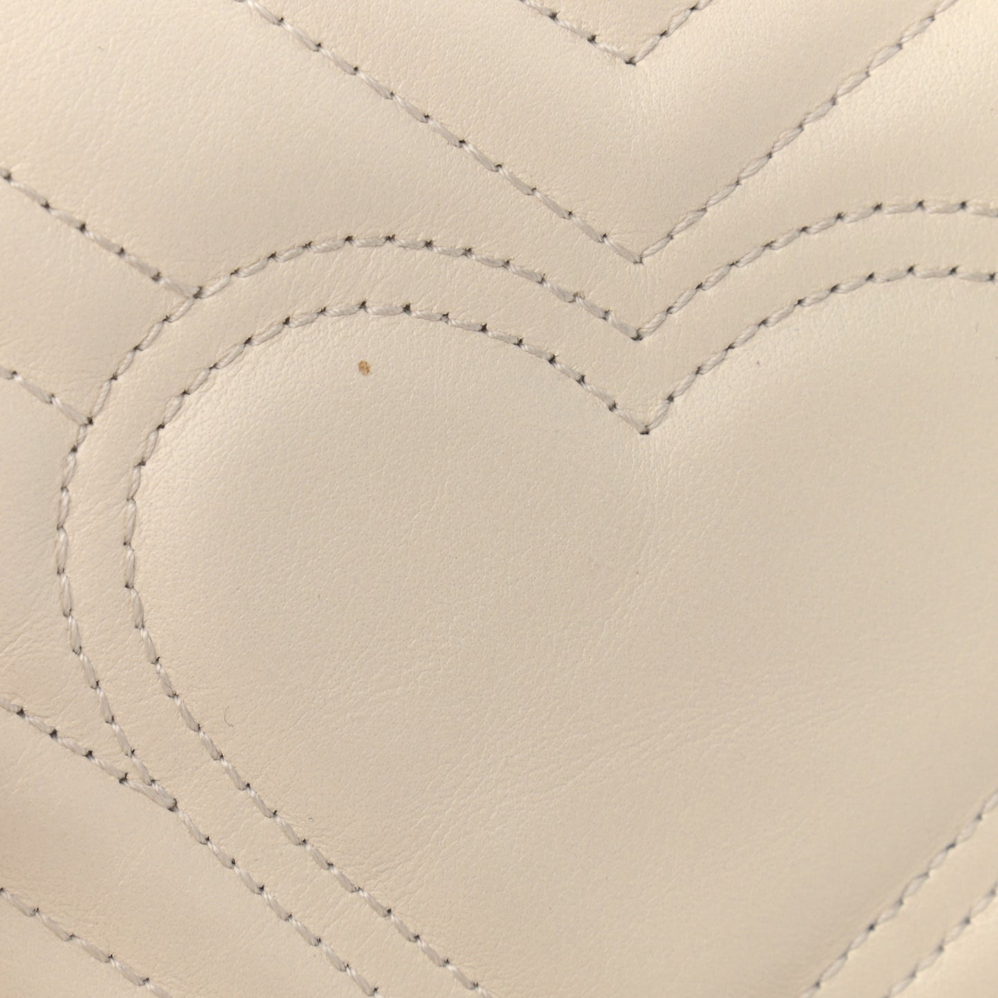 Calfskin Matelasse Mini GG Marmont Shoulder Bag White