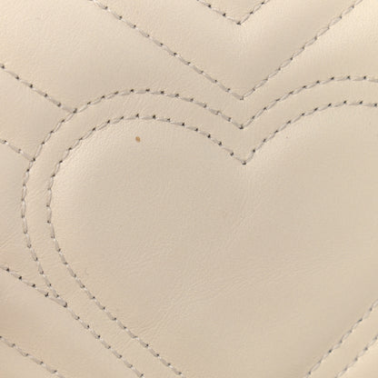 Gucci Calfskin Matelasse Mini GG Marmont Shoulder Bag White 11 of 11