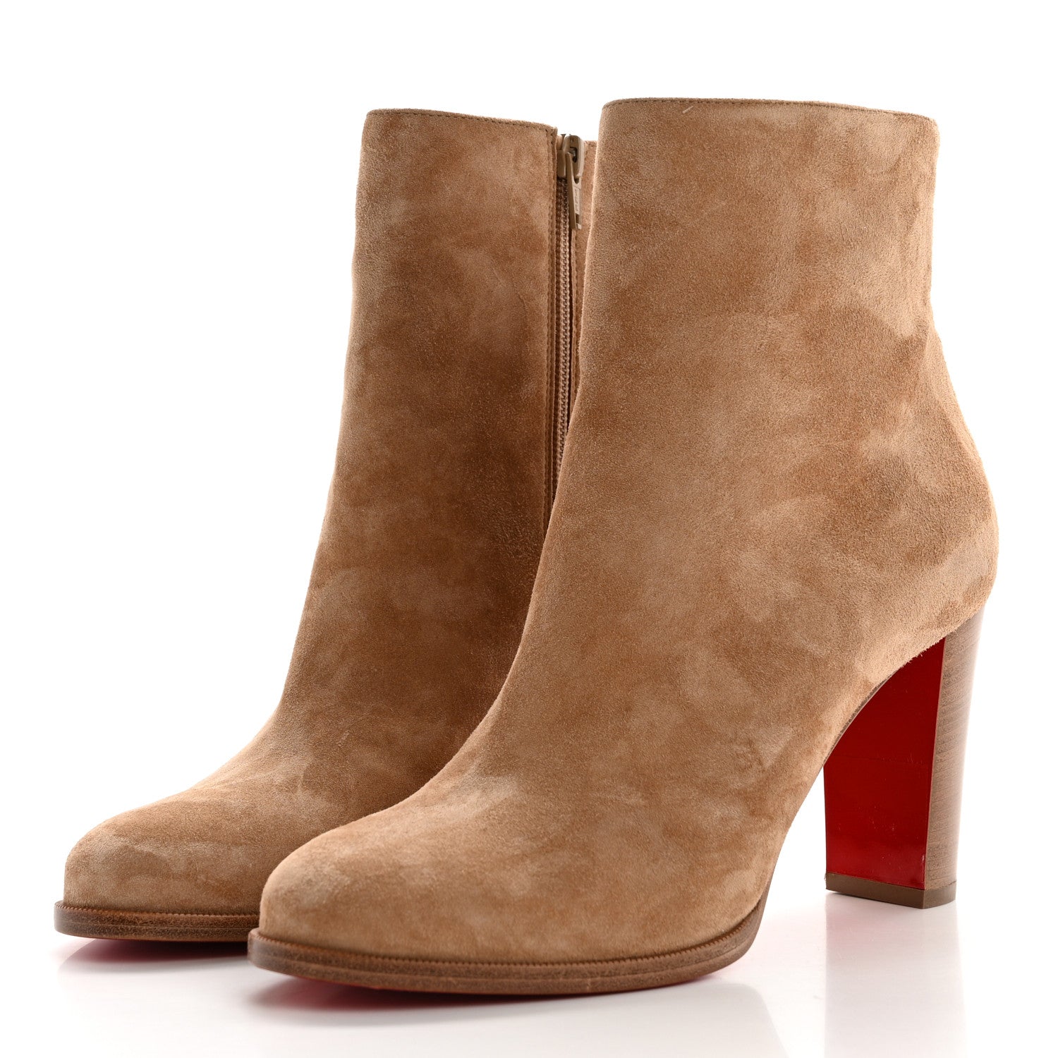 Christian Louboutin Veau Velours Adox 85 Ankle Boots 39.5 Kraft 3 of 9