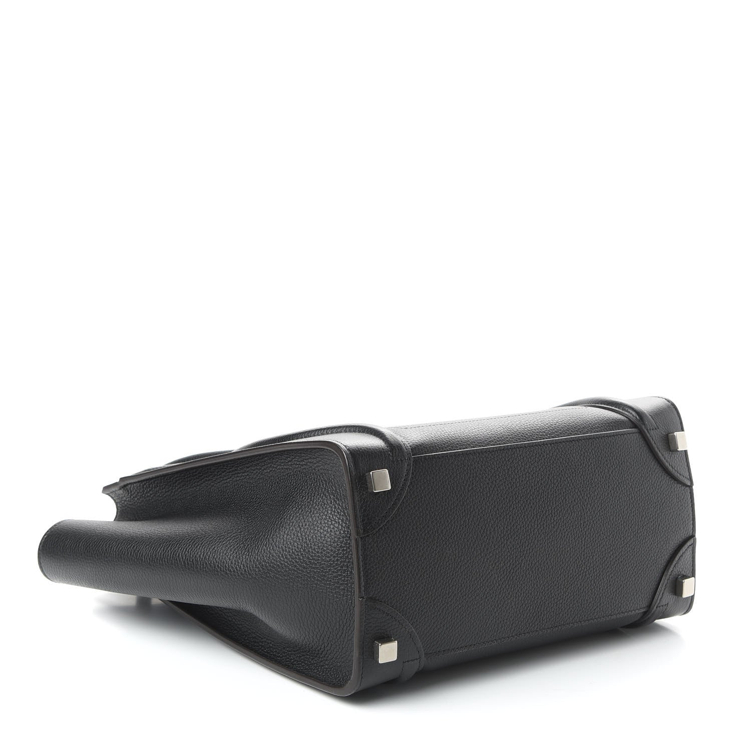 Celine Drummed Calfskin Micro Luggage Black 4 of 9