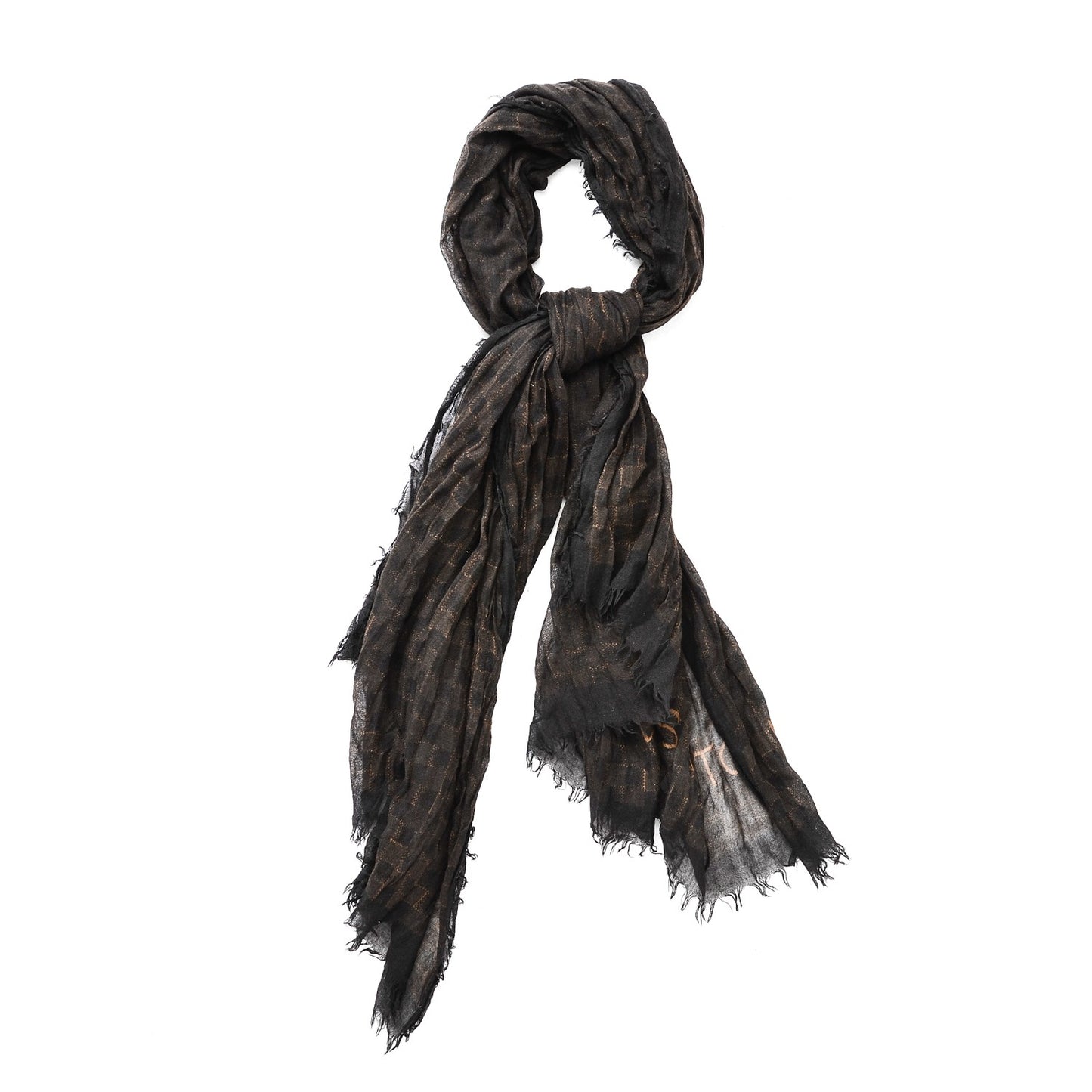 Cashmere Silk Etole Stole Damier Ebene