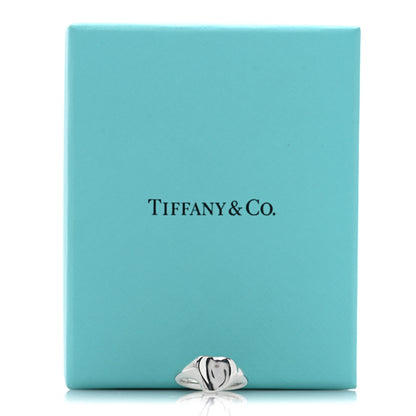 Tiffany Sterling Silver Elsa Peretti Full Heart Ring 49 4.75 5 of 5