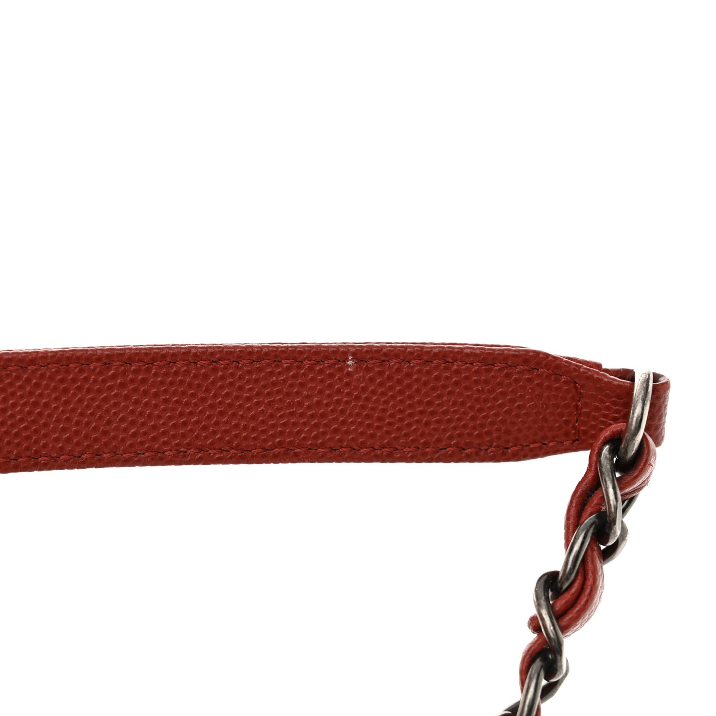 Caviar Quilted Medium Coco Handle Flap Dark Red