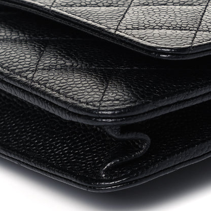Chanel Caviar Quilted Wallet On Chain WOC Black 9 of 9