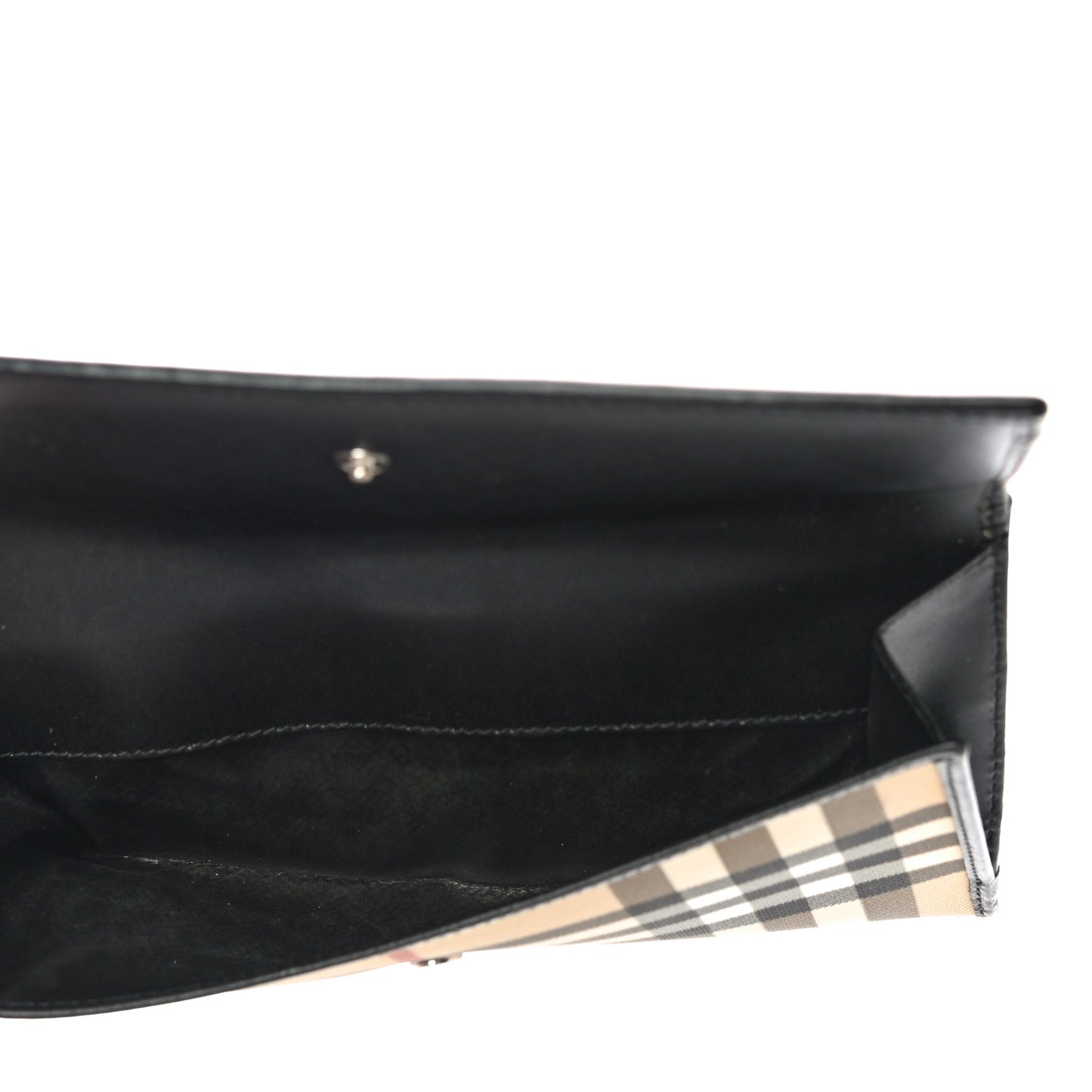 House Check Continental Wallet Black