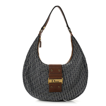 Christian Dior Monogram Street Chic Hobo Navy 1 of 12