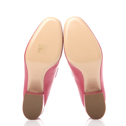 Hermes Goatskin Tuileries Mules 37.5 Rouge Azalee 7 of 9