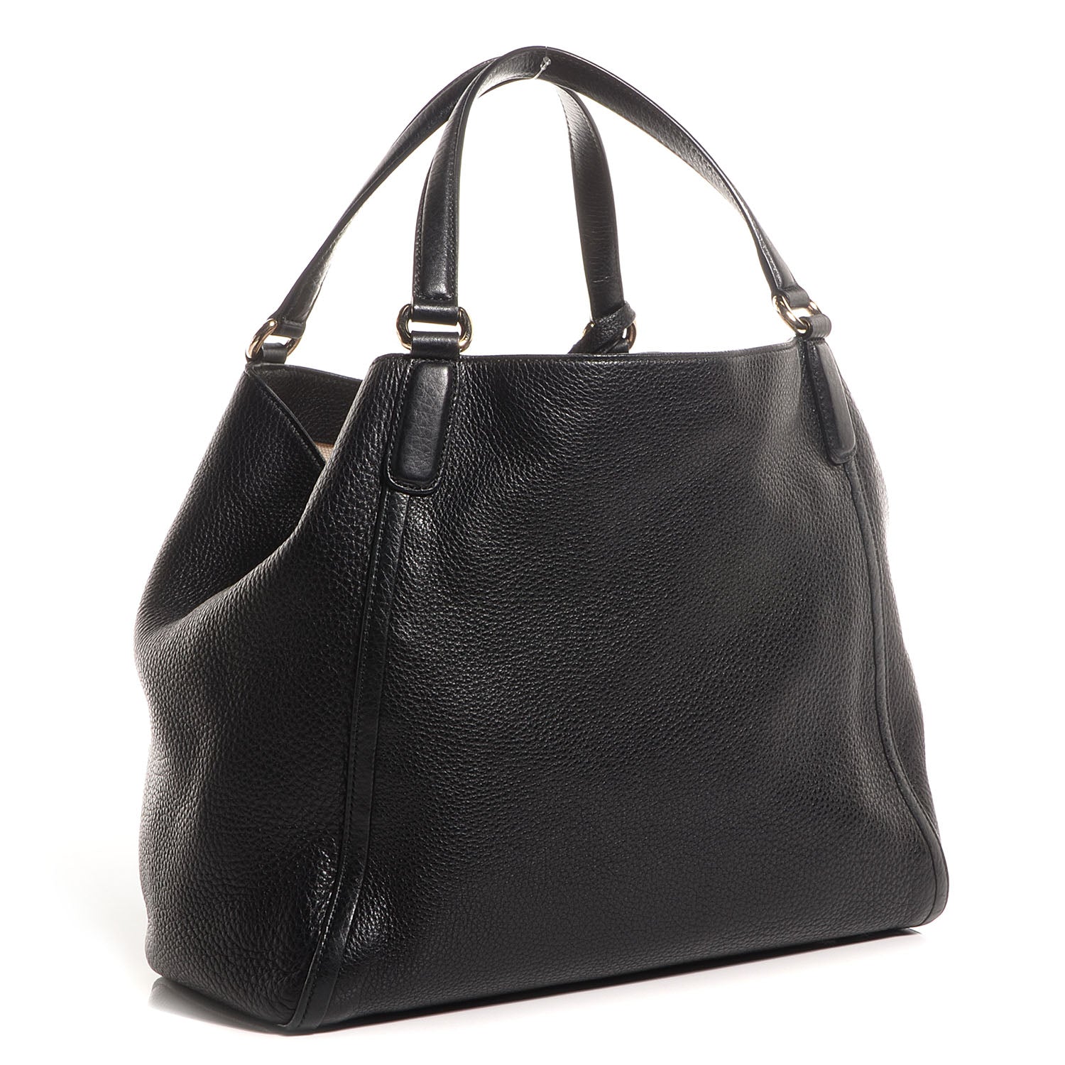 Gucci Pebbled Calfskin Medium Soho Shoulder Bag Black 3 of 7