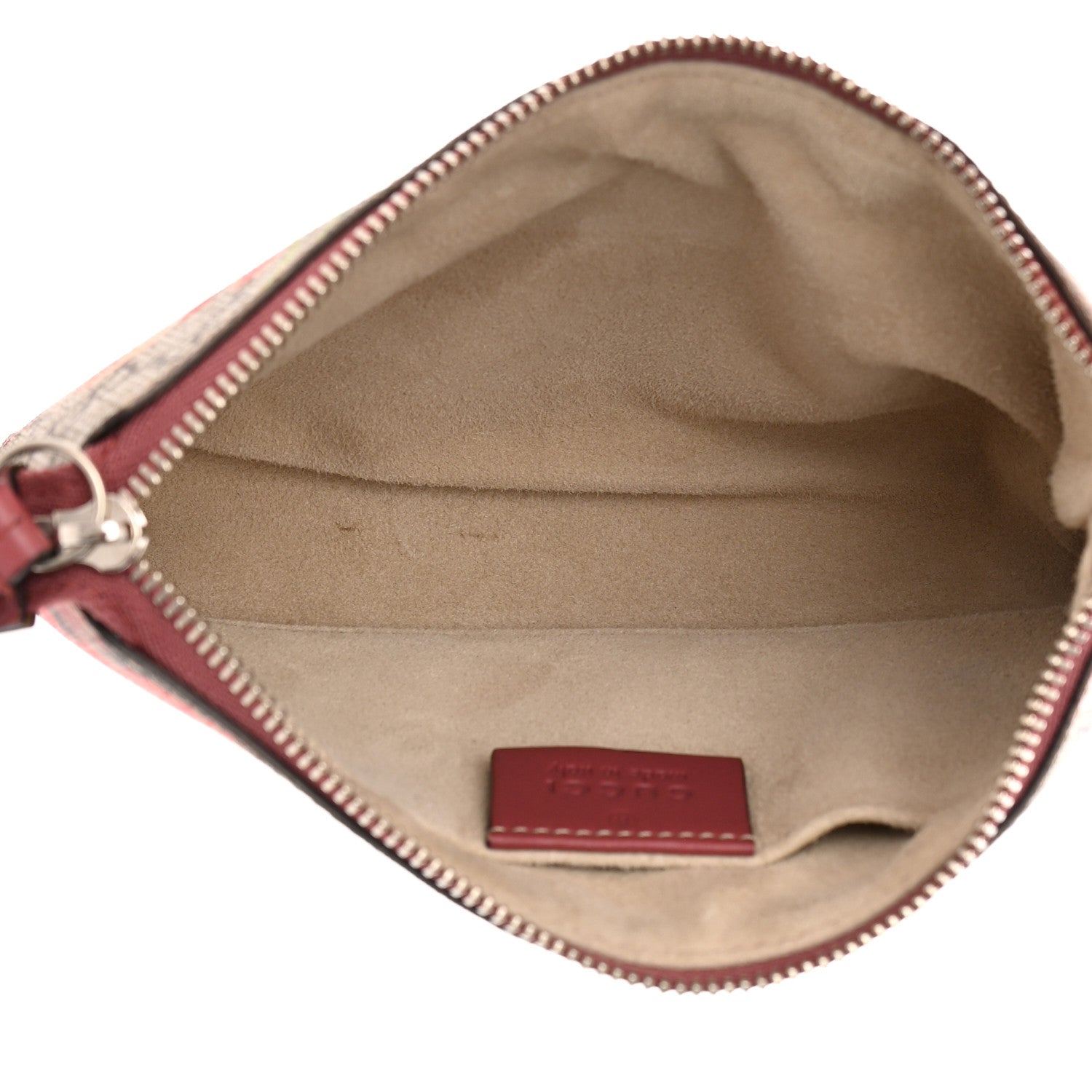 Gucci GG Supreme Monogram Blooms Pouch Beige Multicolor Dry Rose 5 of 9