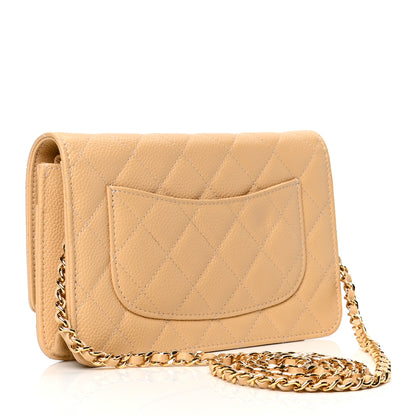 Chanel Caviar Quilted Wallet On Chain WOC Beige Clair 2 of 4