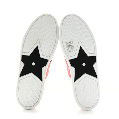 Christian Dior Calfskin Dior Star Ors Low Top Sneakers 37.5 Coral White 5 of 10