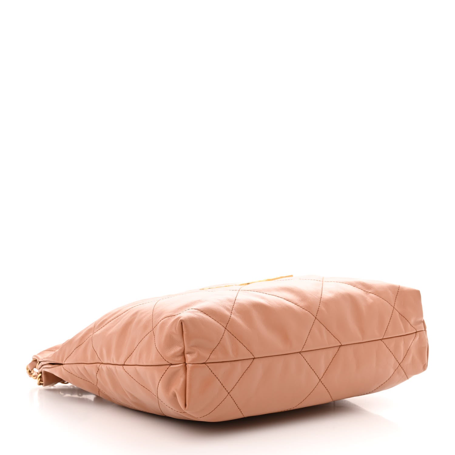 Chanel Shiny Calfskin Quilted Small Chanel 22 Camel 5 of 13
