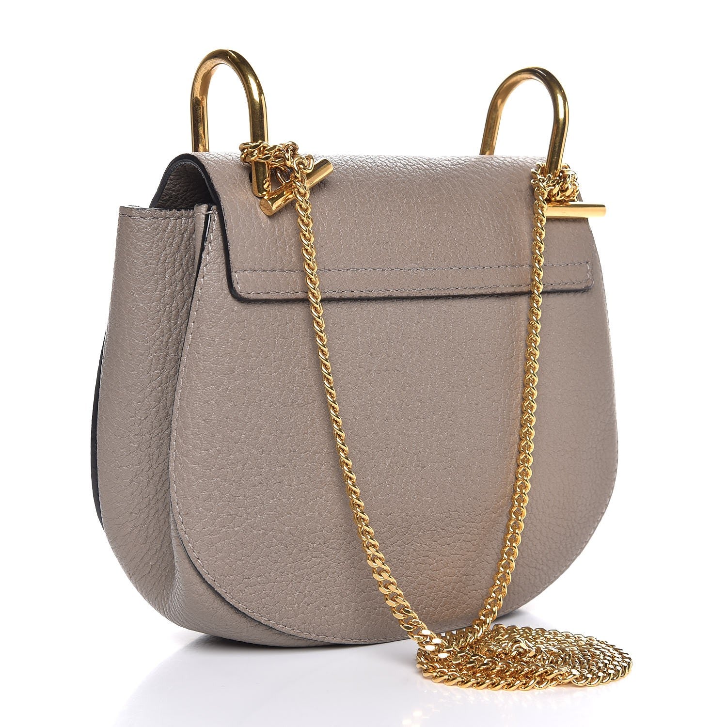Chloe Grained Lambskin Mini Drew Shoulder Bag Motty Grey 3 of 9