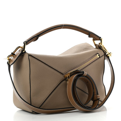 Loewe Grained Calfskin Small Puzzle Bag Sand Mink 3 of 12