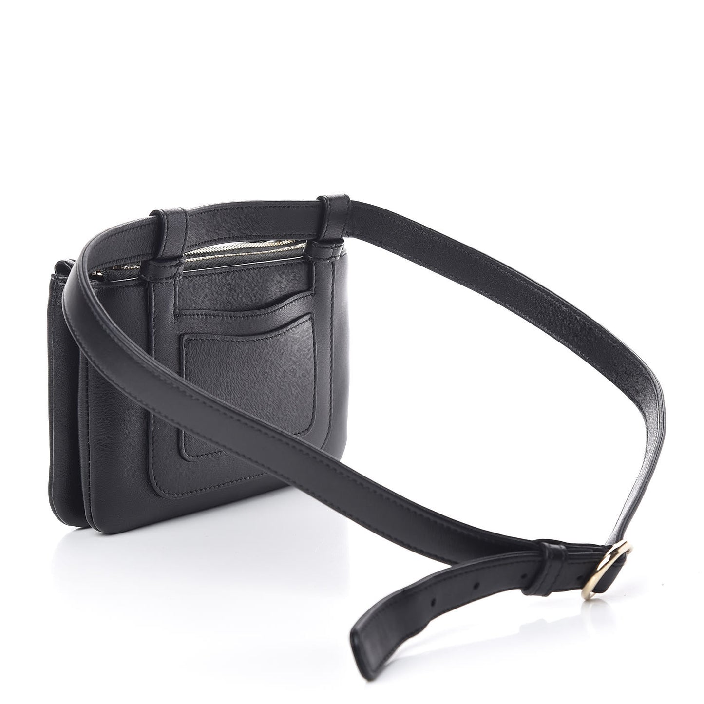 Lambskin CC Mania Waist Belt Bag Black