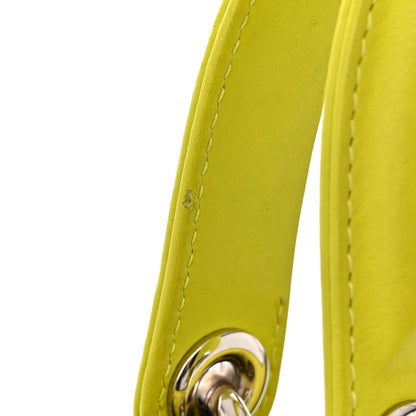 Christian Dior Smooth Calfskin Medium Diorissimo Tote Blue Neon Yellow 15 of 15