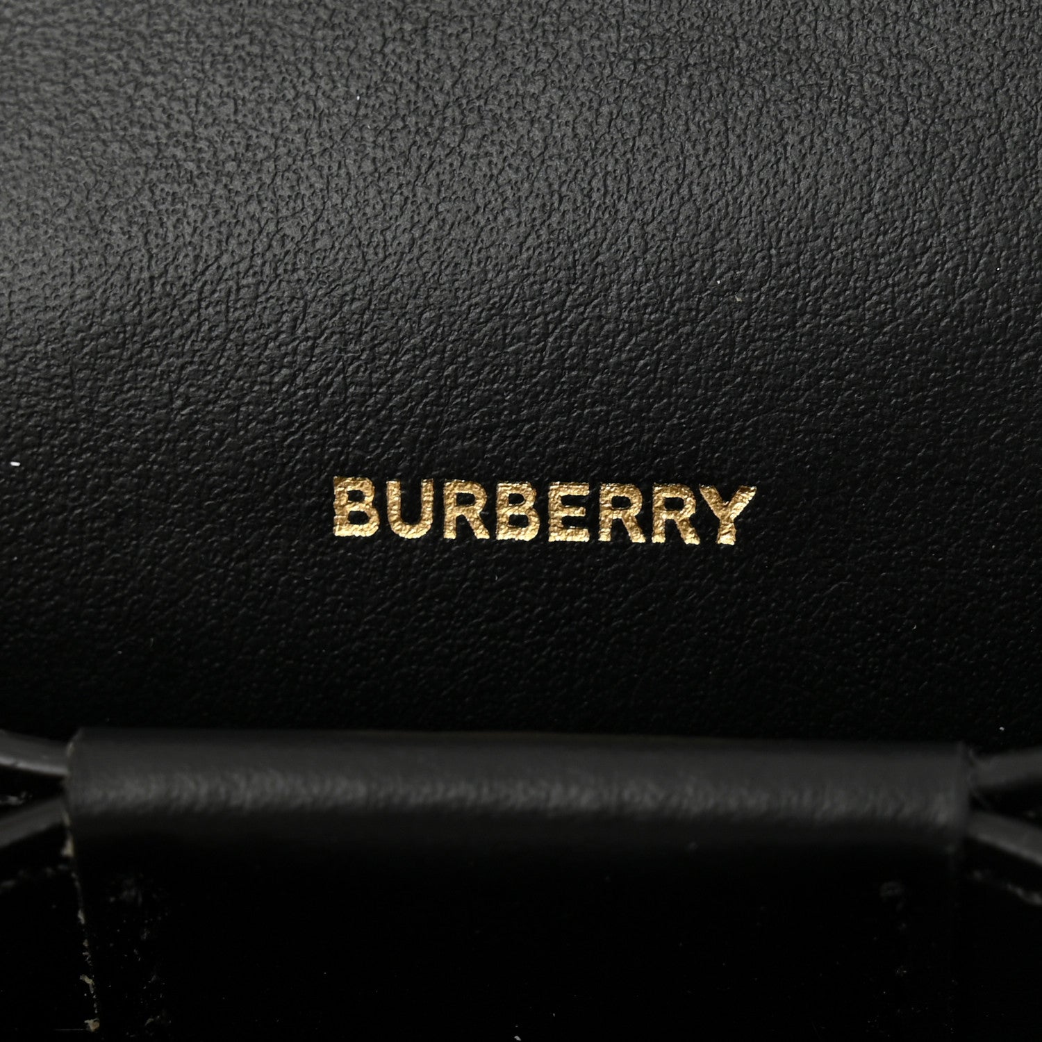 Burberry Calfskin Embossed Monogram Chain Card Case Black 6 of 10