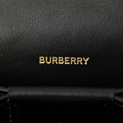 Burberry Calfskin Embossed Monogram Chain Card Case Black 6 of 10
