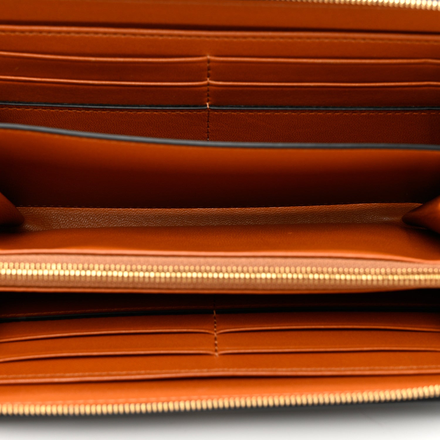 Mulberry Silky Calfskin Colorblock 12 Card Zip Around Wallet Nutmeg 5 of 7