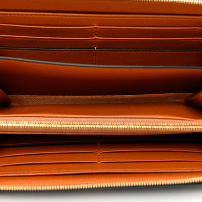 Mulberry Silky Calfskin Colorblock 12 Card Zip Around Wallet Nutmeg 5 of 7