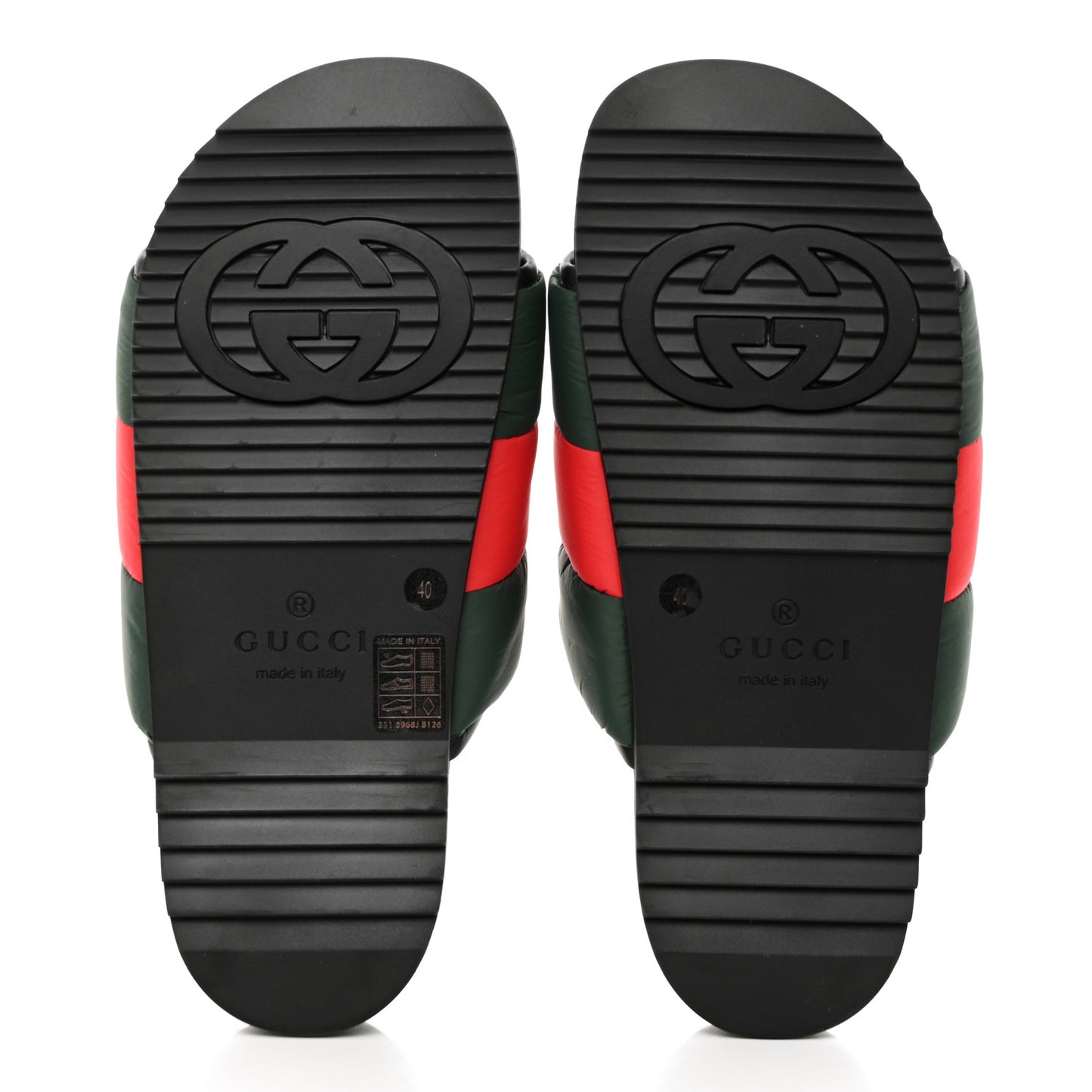 Nylon Web Womens Slide Sandals 40 Black Green Red