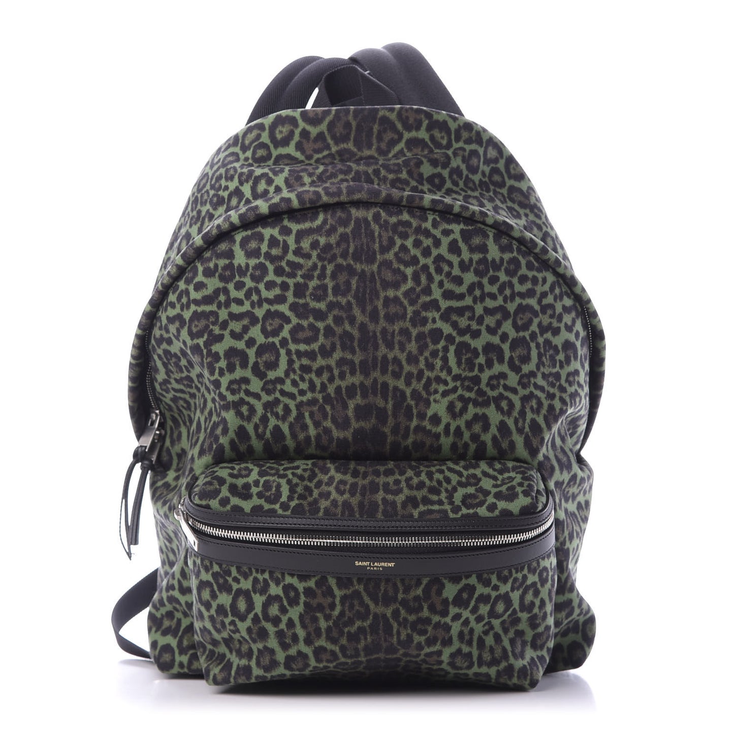 Printed Canvas Leopard Classic Hunting Backpack Green