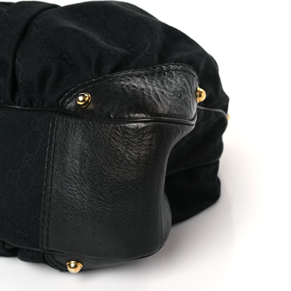 Gucci Monogram Large Jockey Hobo Black 9 of 11