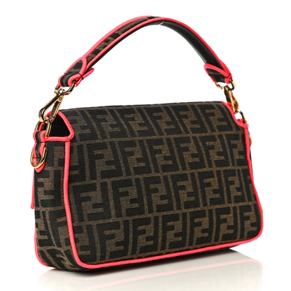 Fendi Fabric Jacquard FF 1974 Baguette Tobacco Moro Fuxia Fluo 2 of 8