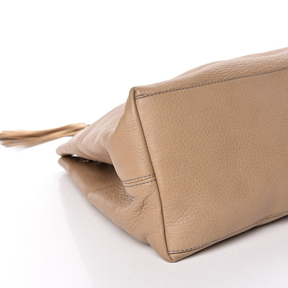Gucci Pebbled Calfskin Large Soho Chain Shoulder Bag Nude 8 of 12