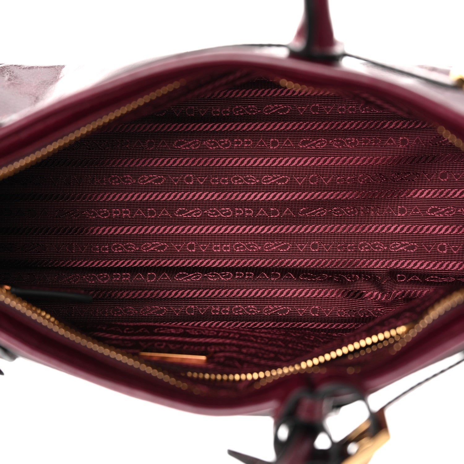 Prada Shiny Nappa Medium Bonnie Shoulder Bag Bordeaux 5 of 10