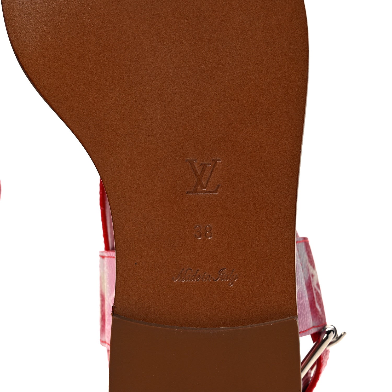 Louis Vuitton Monogram Escale Palma Flat Sandals 38 Rouge 6 of 8