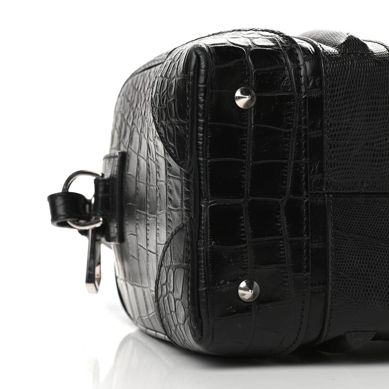 Givenchy Calfskin Crocodile Embossed Mini Lucrezia Black 4 of 11