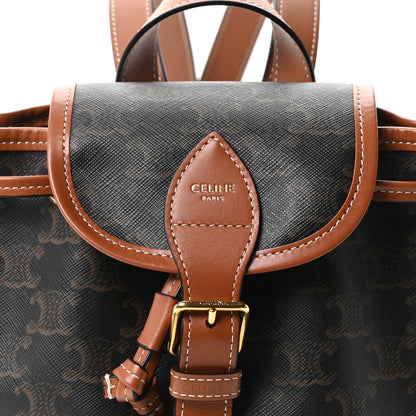 Celine Triomphe Canvas Calfskin Mini Folco Backpack Tan 8 of 10