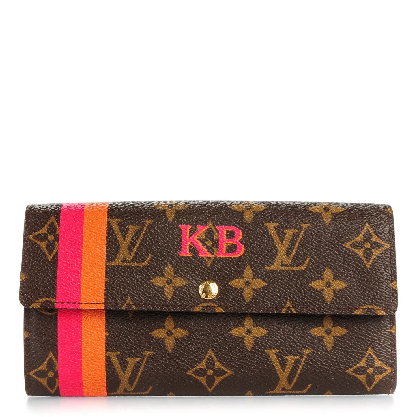 Monogram My LV Heritage Sarah Wallet Fuchsia Orange