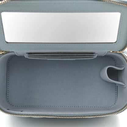 Chanel Caviar Quilted Small Tiny CC Vanity Case With Chain Light Blue 5 of 12