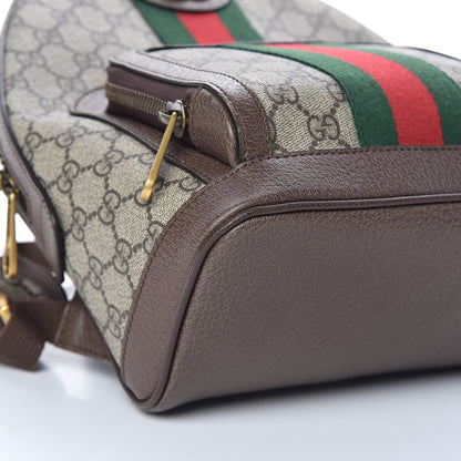 Gucci GG Supreme Monogram Calfskin Web Small Ophidia Day Backpack Beige Ebony New Acero 9 of 10