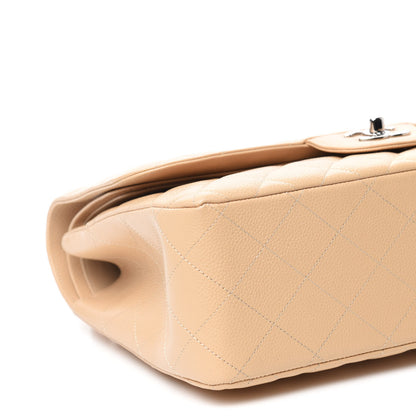 Chanel Caviar Quilted Jumbo Double Flap Light Beige 6 of 10