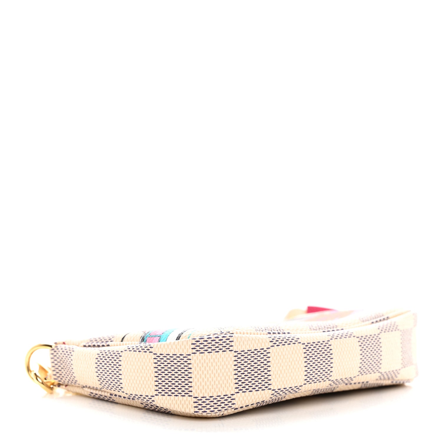 Louis Vuitton Damier Azur 2021 Christmas Animation Hollywood Mini Pochette Accessories Fuchsia 4 of 8