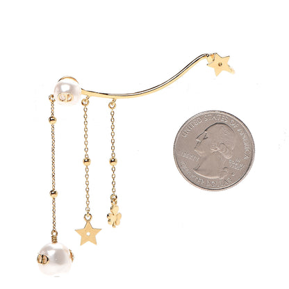 Christian Dior Pearl Shiny-D Earring Gold 2 of 3