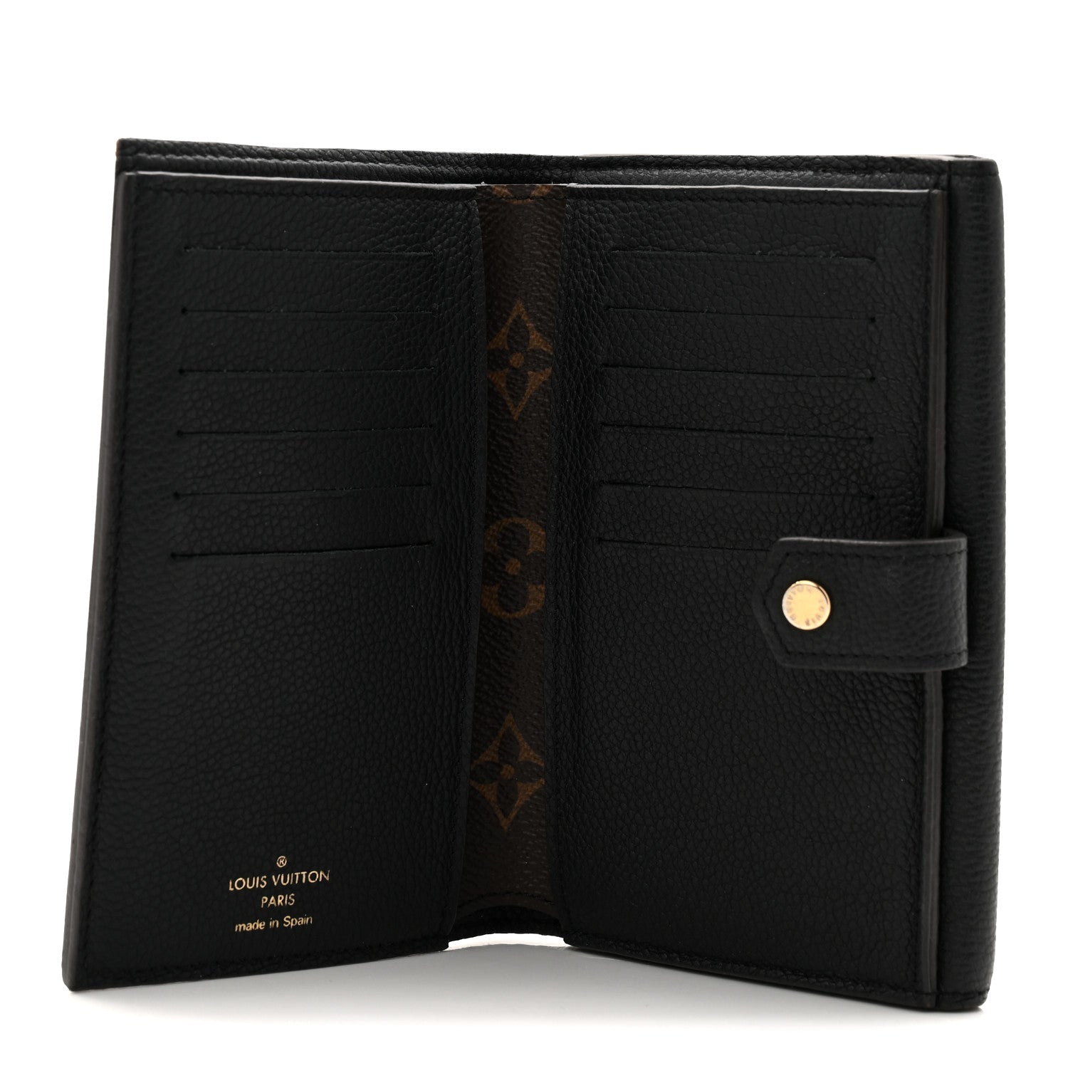 Louis Vuitton Monogram Pallas Compact Wallet Black 5 of 6