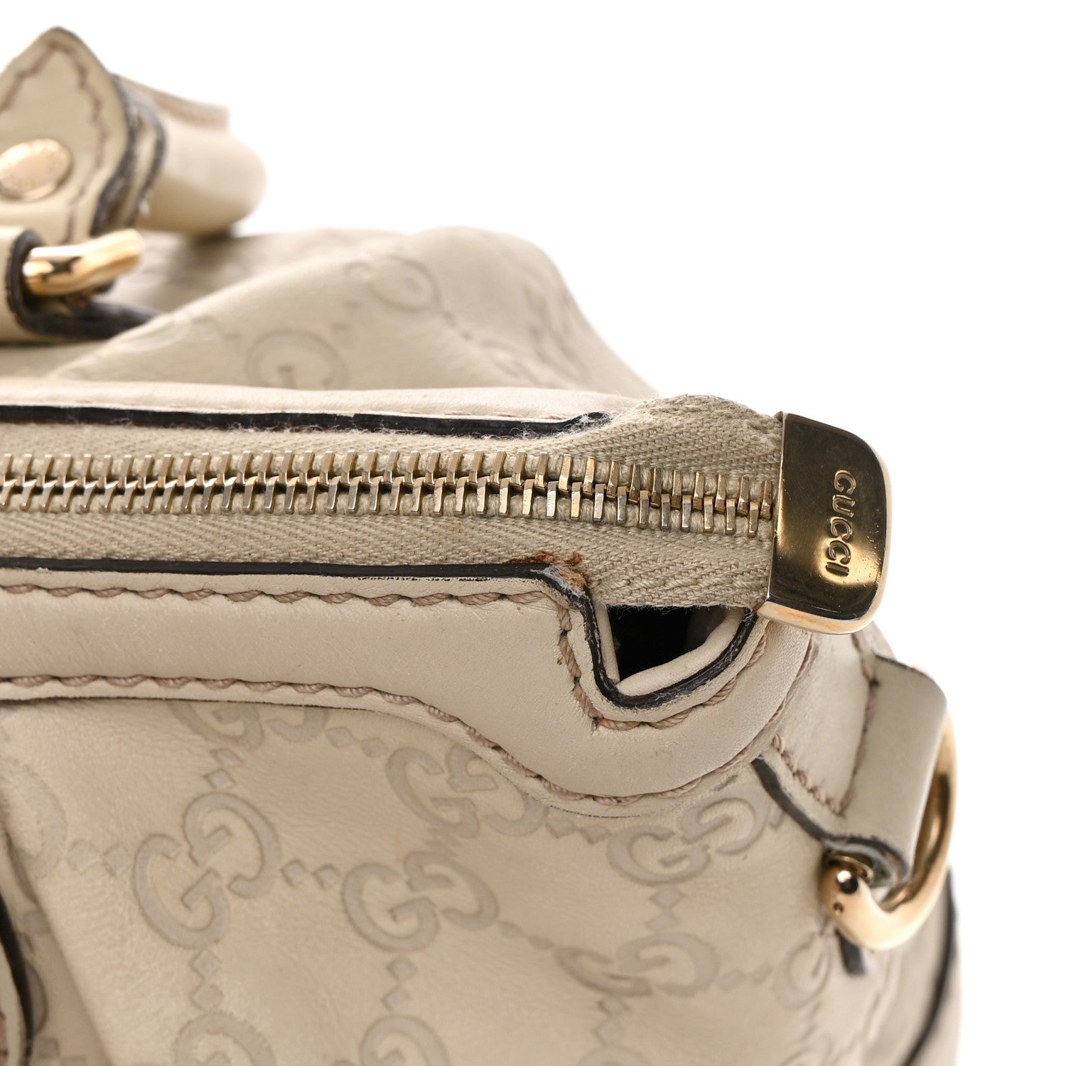 Gucci Guccissima Medium Sukey Top Handle Bag White 25 of 26