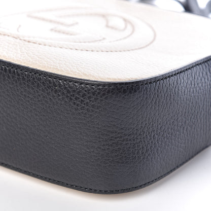Gucci Dollar Calfskin Bi-Color Small Soho Disco Bag Mystic White Black 10 of 14