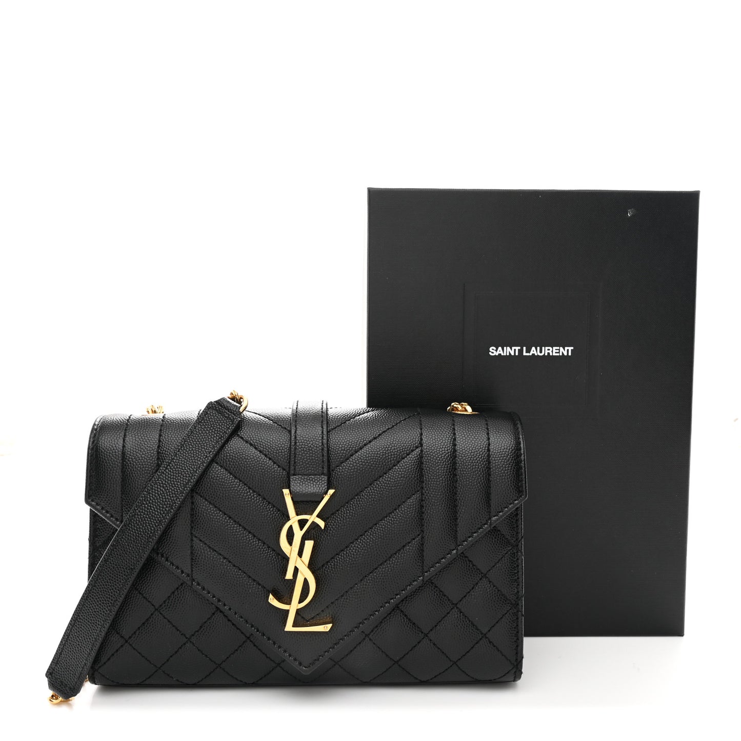Grain De Poudre Textured Mixed Matelasse Triquilt Small Monogram Satchel Black