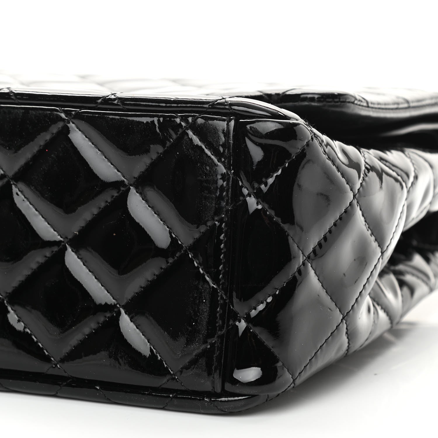 Chanel Patent Quilted Maxi Double Flap Black 10 of 12