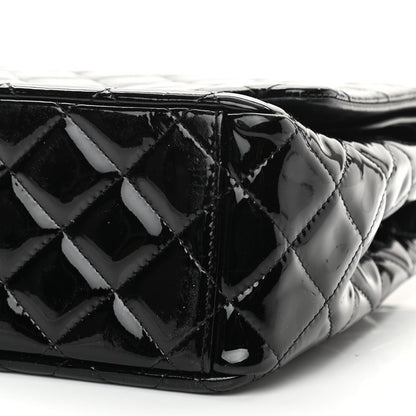 Chanel Patent Quilted Maxi Double Flap Black 10 of 12