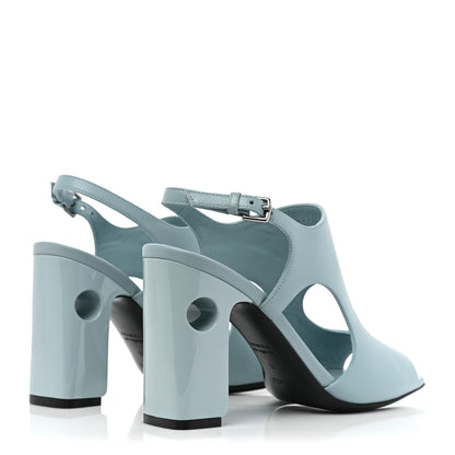 Hermes Calfskin Electra 90 Sandals 39 Vert D'eau 4 of 8