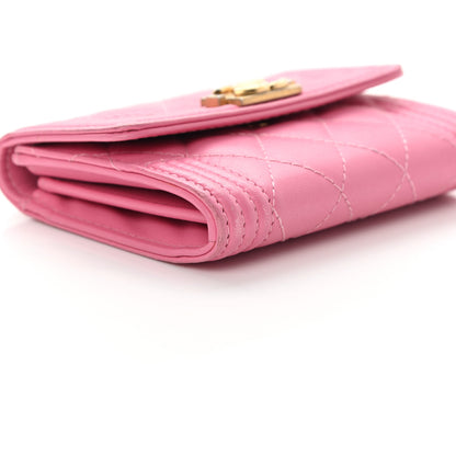 Chanel Lambskin Quilted Boy Card Holder Wallet Pink 11 of 15